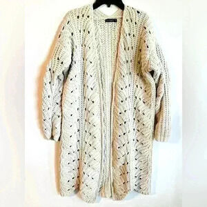 Moon & Madison Cozy Open-Front Cardigan with Scalloped Hem
